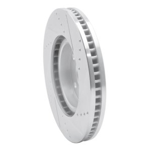 Lexus IS Brake Rotor (1) - Front Right - R1 Concepts - Drilled & Slotted - Silver - `06-`15